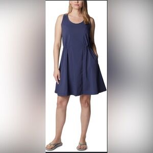 Columbia Nocturnal Blue On The Go Casual Dress Women’s Large Activewear SPF 40